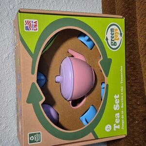 New tea set by green toys